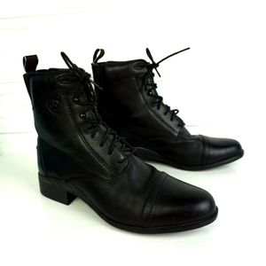 Ariat Heritage III Paddock Boot Black Leather Lace Up Riding Boots size 10